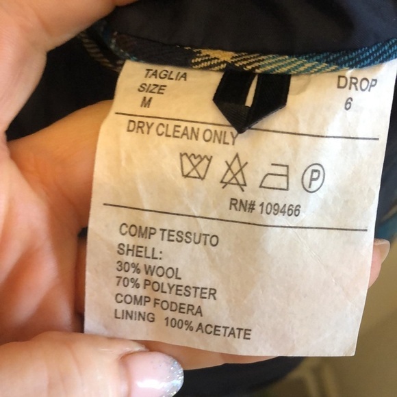 Biarelli Men’s Sport Jacket Blazer Plaid Italian Wool Blend Size Medium - Picture 8 of 11